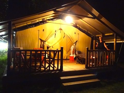 Tente en toile et en bois 5 personnes - Tente Safari - KENYA 30m² - 2 chambres - Sans sanitaires