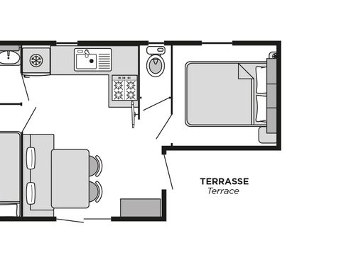 MOBILHOME 4 personnes - AZUR CONFORT Climatisé