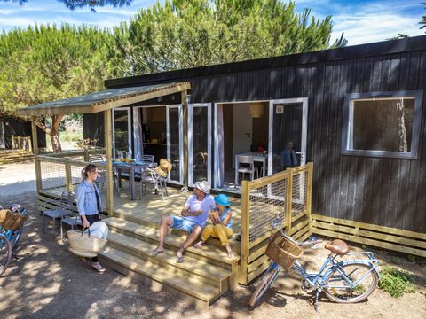 MOBILHOME 4 personnes - Mobil-Home Premium 30m² (2 chambres - 4 pers.) + terrasse + TV + draps et serviettes + CLIM - 7nuits