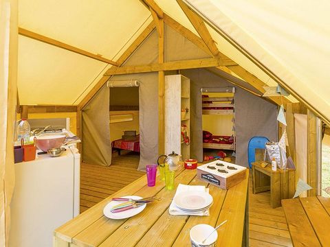 TENTE TOILE ET BOIS 4 personnes - Ecolodge 4 personnes