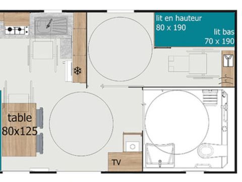 MOBILHOME 4 personnes - Ciela Confort PMR - 2 chambres
