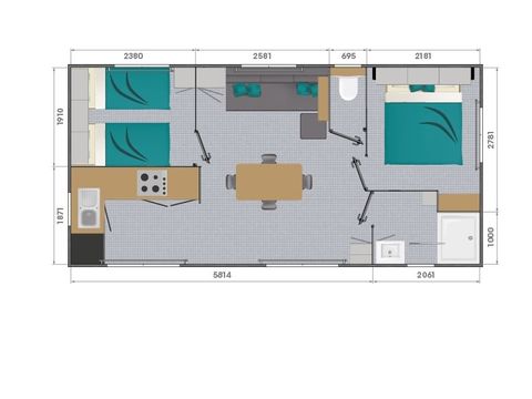 MOBILHOME 4 personnes - Family Luxe 30m² - Jacuzzi