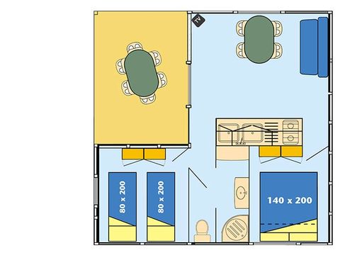 Gîte 6 personnes - BASTIDON