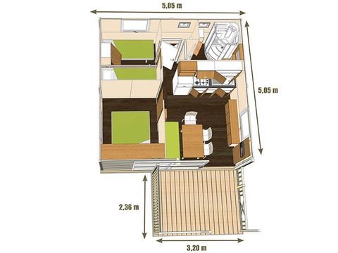 Chalet 5 personnes - GITOTEL MOREA