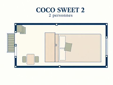 Bungalow toilé 2 personnes - Coco Sweet