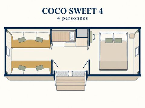 Bungalow toilé 4 personnes - Coco Sweet