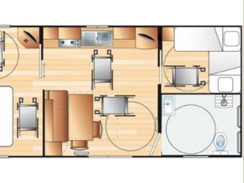 MOBILHOME 4 personnes - Confort Hélios (PMR) - Animaux Interdits