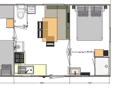 MOBILHOME 5 personnes - Privilège Vénézia - Arrivée samedi / mercredi - Animaux Interdits