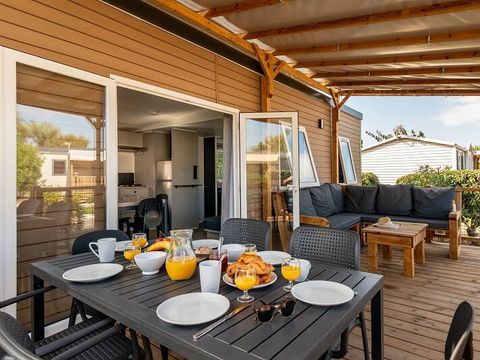 MOBILHOME 6 personnes - Mobil-home | Premium | 3 Ch. | 6 Pers. | Terrasse Lounge | Clim. | TV