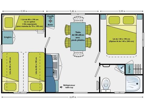 MOBILHOME 5 personnes - Domino