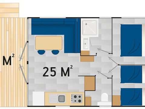 MOBILHOME 4 personnes - O'HARA RIVAGE
