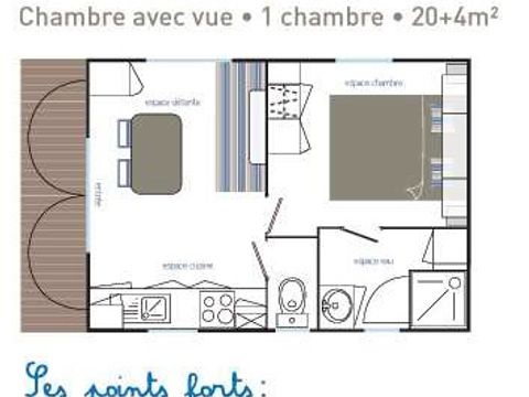 MOBILHOME 2 personnes - DUO