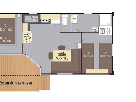 MOBILHOME 5 personnes - LOGGIA/MERCURE