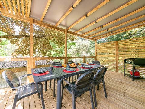 MOBILHOME 5 personnes - Premium - 2ch - terrasse couverte - CLIM + TV