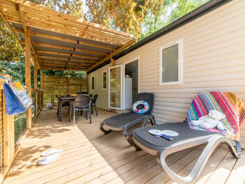 MOBILHOME 5 personnes - Premium - 2ch - terrasse couverte - CLIM + TV