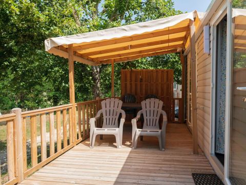 Mobilhome 5 personnes - Confort - 2 chambres - Terrasse semi-couverte - TV - Clim