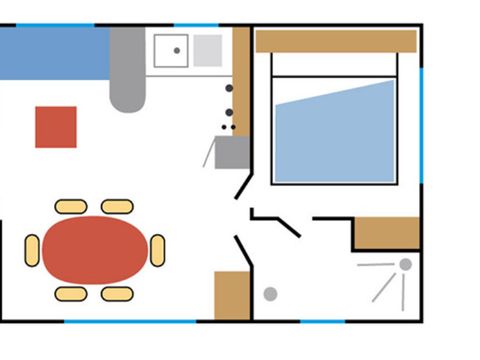 MOBILHOME 6 personnes - Standard 32m² - 3ch - Terrasse couverte