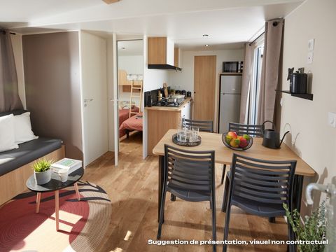 MOBILHOME 4 personnes - Homeflower Premium 29m² - 2 chambres + terrasse + TV + Clim + Draps + Serviettes