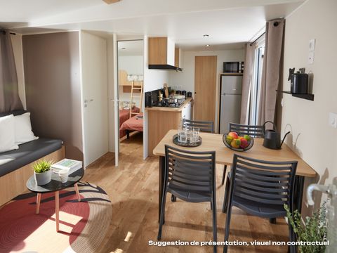 MOBILHOME 6 personnes - Homeflower Premium 35m² - 3 chambres + terrasse + TV + Draps + Serviettes + Clim