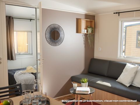MOBILHOME 6 personnes - Homeflower Premium 35m² - 3 chambres + terrasse + TV + Draps + Serviettes + Clim