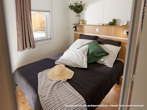 Mobilhome 4 personnes - NEW // Homeflower Premium 29m²PMR - 2 chambres - Terrasse - TV - Lave-vaisselle - Clim - Draps - Serviettes