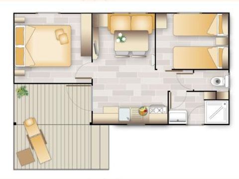 MOBILHOME 4 personnes - GEORGIA