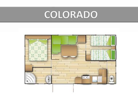 MOBILHOME 4 personnes - COLORADO LOISIR Climatisé 4 personnes