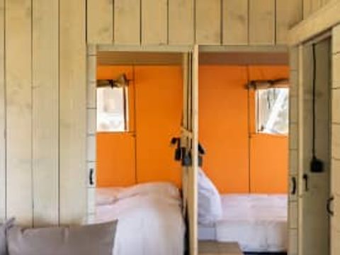 Tente en toile et en bois 4 personnes - Tente safari Fréjus, 2 chambres