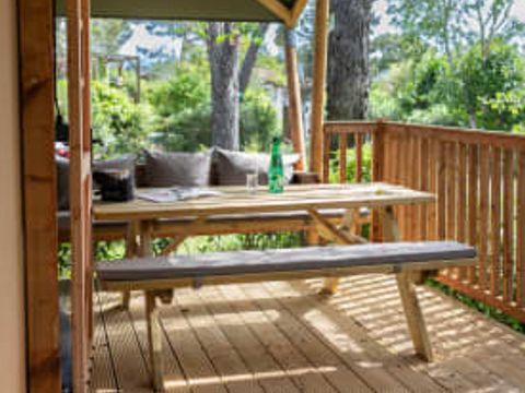 Tente en toile et en bois 4 personnes - Tente safari Fréjus, 2 chambres
