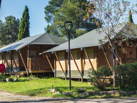 Tente en toile et en bois 4 personnes - Tente safari Fréjus, 2 chambres