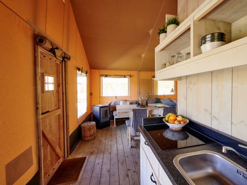 Tente en toile et en bois 4 personnes - Tente safari Fréjus, 2 chambres