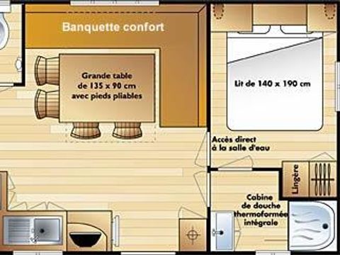MOBILHOME 6 personnes - MH3 Premium climatisé