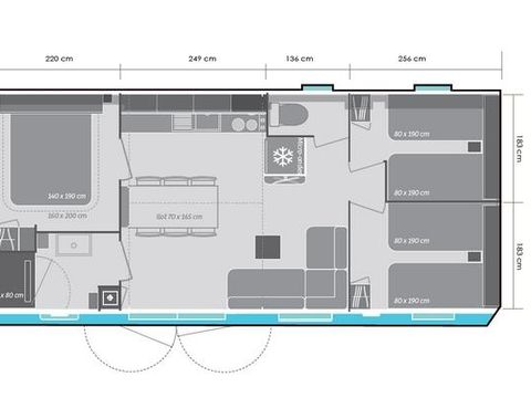 MOBILHOME 6 personnes - MH3 Premium+ climatisé