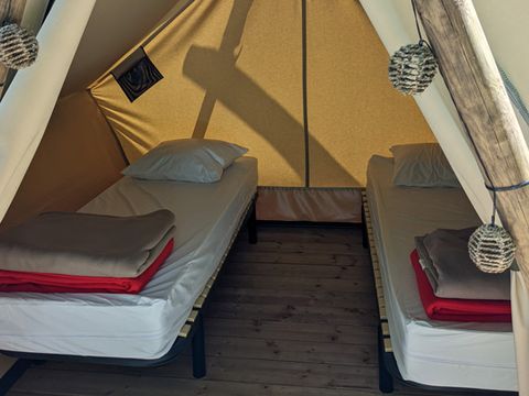 Tente en toile et en bois 2 personnes - MOOREA (Sans sanitaires et cuisine) Animaux non admis