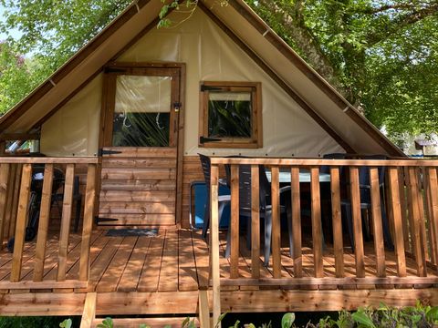 Tente en toile et en bois 4 personnes - Ecolodge