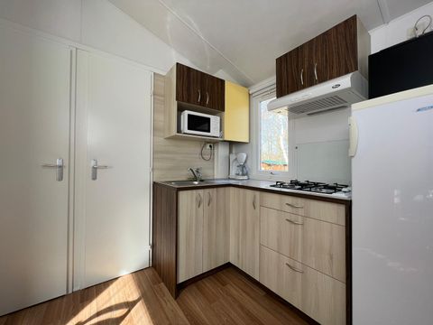 MOBILHOME 6 personnes -  Mobil home Bermudes Confort 30m² (3 chambres) + terrasse semi couverte de 18 m² + TV 6 pers