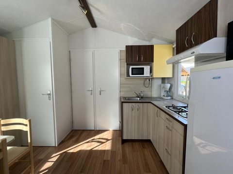 MOBILHOME 6 personnes -  Mobil home Bermudes Confort 30m² (3 chambres) + terrasse semi couverte de 18 m² + TV 6 pers