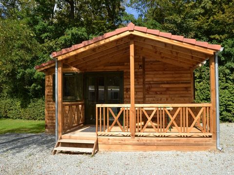 CHALET 6 personnes - Chalet Savania PREMIUM46 34 m² (2 chambres) + terrasse couverte de 13 m² + TV + clim réversible 4/6 pers