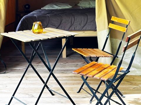 TENTE TOILE ET BOIS 2 personnes - Woodlodge Nature - 2 lits simple ou 1 lit double - Face à l'étang 2 pers