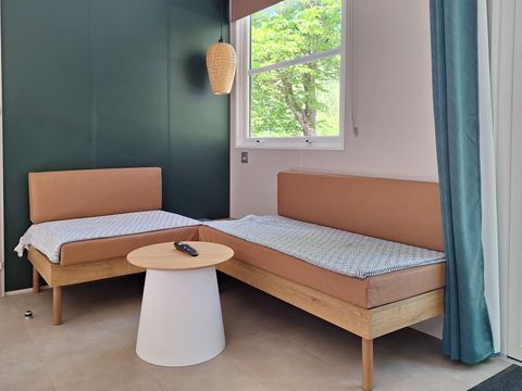 MOBILHOME 4 personnes - Cottage Ohara Côté Jardin Premium 30m² - 2 chambres + Terrasse semi couverte + Clim  - Vue forêt