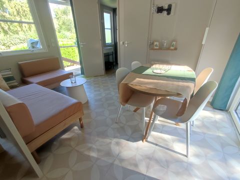MOBILHOME 4 personnes - Cottage Ohara Côté Jardin Premium 30m² - 2 chambres + Terrasse semi couverte + Clim  - Vue forêt
