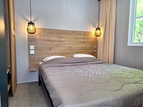 MOBILHOME 6 personnes - Cottage Ohara Côté Jardin Premium 36m² - 3 chambres + Terrasse + TV + LV + Clim + Vue sur la forêt