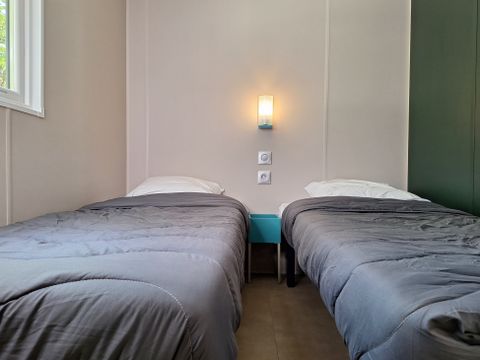 MOBILHOME 6 personnes - Cottage Ohara Côté Jardin Premium 36m² - 3 chambres + Terrasse + TV + LV + Clim + Vue sur la forêt