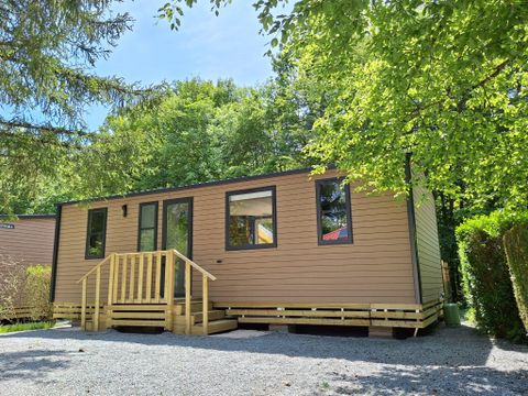 MOBILHOME 6 personnes - Cottage Ohara Côté Jardin Premium 36m² - 3 chambres + Terrasse + TV + LV + Clim + Vue sur la forêt