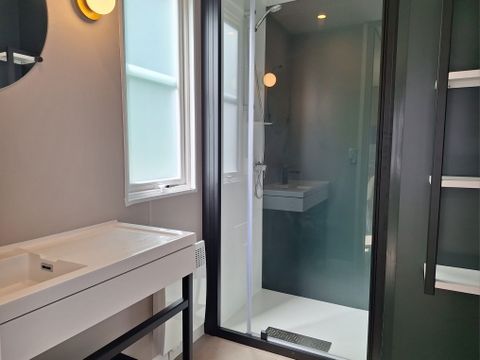MOBILHOME 6 personnes - Cottage Ohara Côté Jardin Premium - 36m² - 3 chambres + Terrasse semi cou + TV + LV + Vue forêt 6 pers