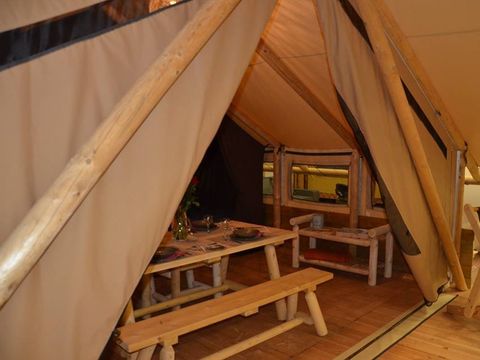 Tente en toile et en bois 4 personnes - Lodge