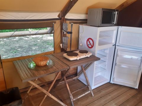 Tente en toile et en bois 4 personnes - Lodge