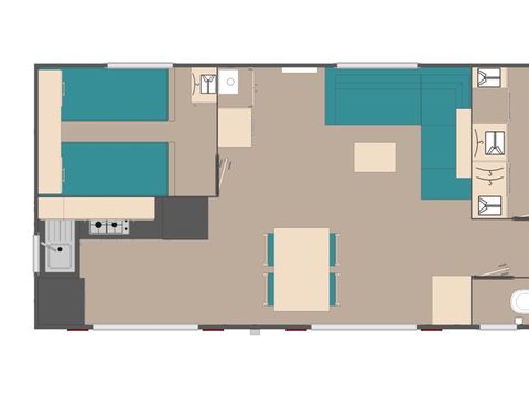 Mobilhome 4 personnes - Grand Confort 2 chambres