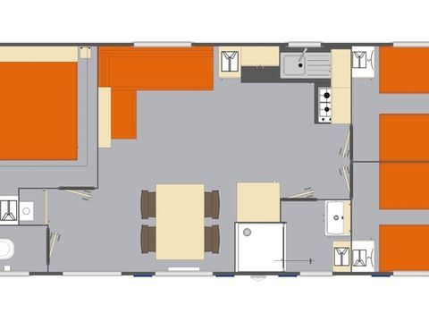 MOBILHOME 6 personnes - MH 6 pers Climatisé