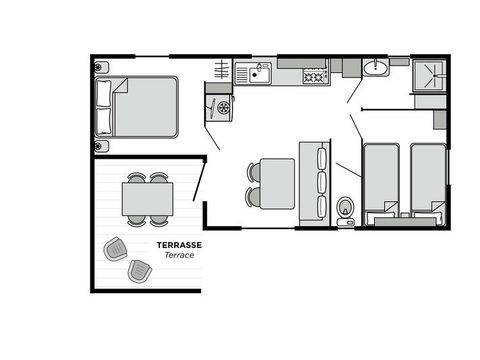 MOBILHOME 4 personnes - Malaga CONFORT Climatisé